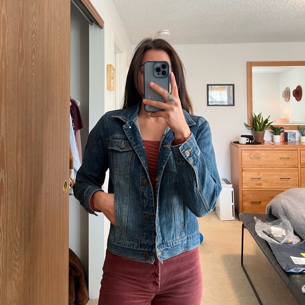 Bill Blass Jeans Stretch Vintage  Blue Jean Jacket